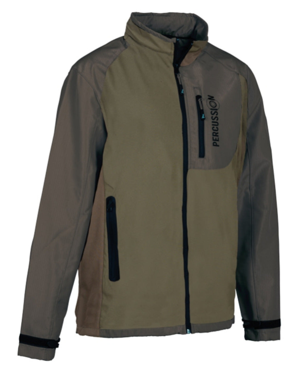 Khaki Coloured Percussion Softrack Jacket On A White Background 