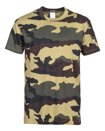 Khaki Beige Camo Coloured Percussion T-Shirts Camo Three Pack On A White Background