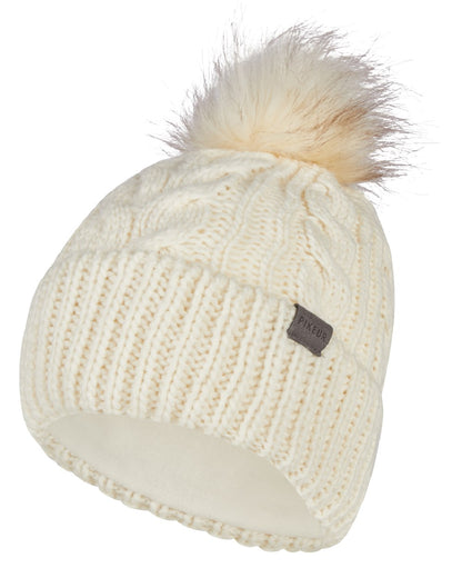 Wool White Coloured Pikeur Plait Sports Beanie On A White Background 