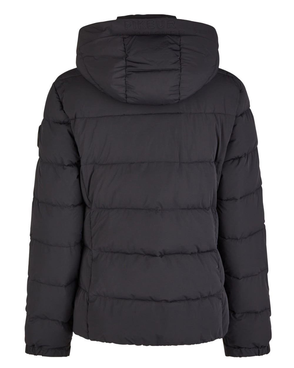 Black Coloured Pikeur Quilted Jacket On A White Background 