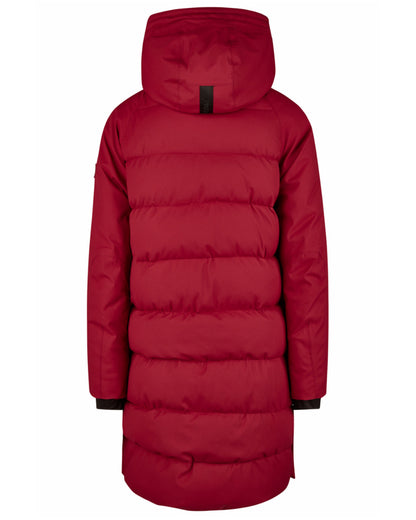 Rumba Red Coloured Pikeur Quilted Raincoat On A White Background 