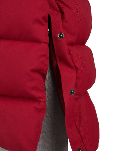 Rumba Red Coloured Pikeur Quilted Raincoat On A White Background 