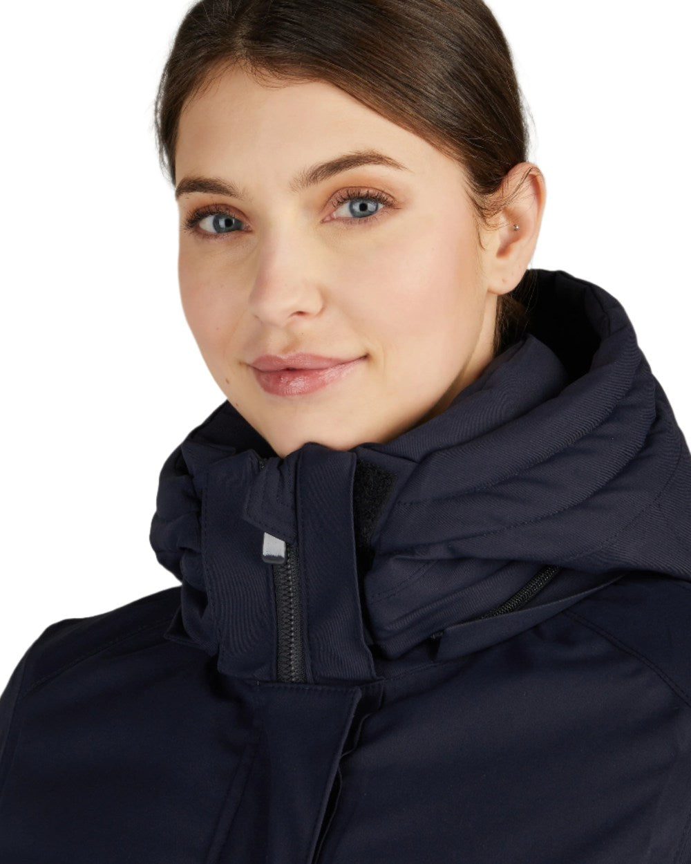 Night Blue Coloured Pikeur Rain Jacket On A White Background