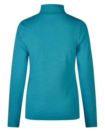 Coast Blue Coloured Pikeur Roll Neck Top On A White Background 