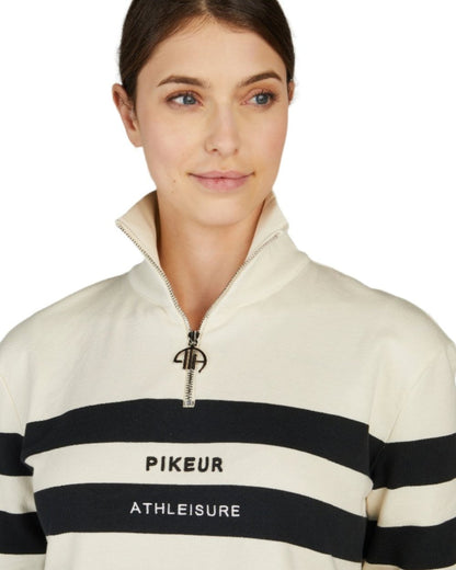 Off White Black Coloured Pikeur Sweater On A White Background