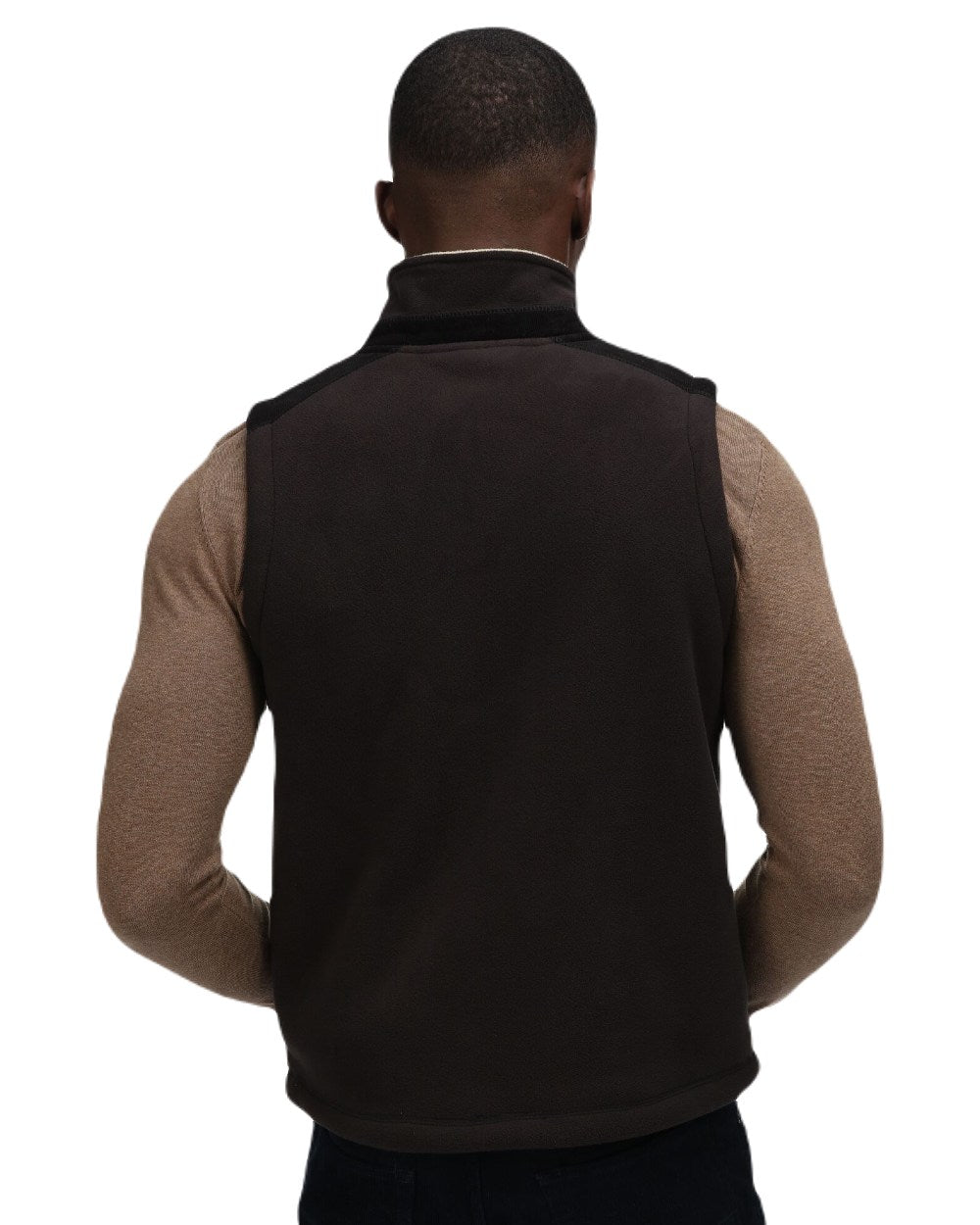 Black Coloured Regatta Faversham Fleece Bodywarmer On A White Background 