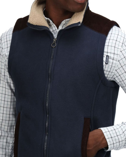 Navy Coloured Regatta Faversham Fleece Bodywarmer On A White Background 