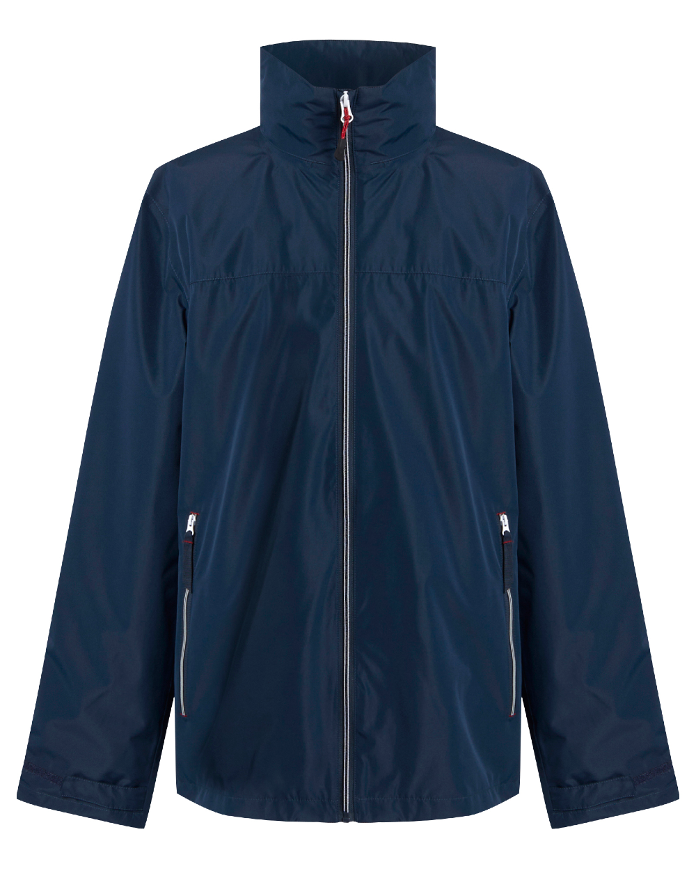 Navy Classic Red coloured Regatta Mens Ascender Waterproof Shell Jacket on white background 