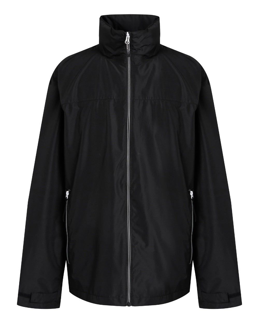 Black Mineral Grey coloured Regatta Mens Ascender Waterproof Shell Jacket on white background 