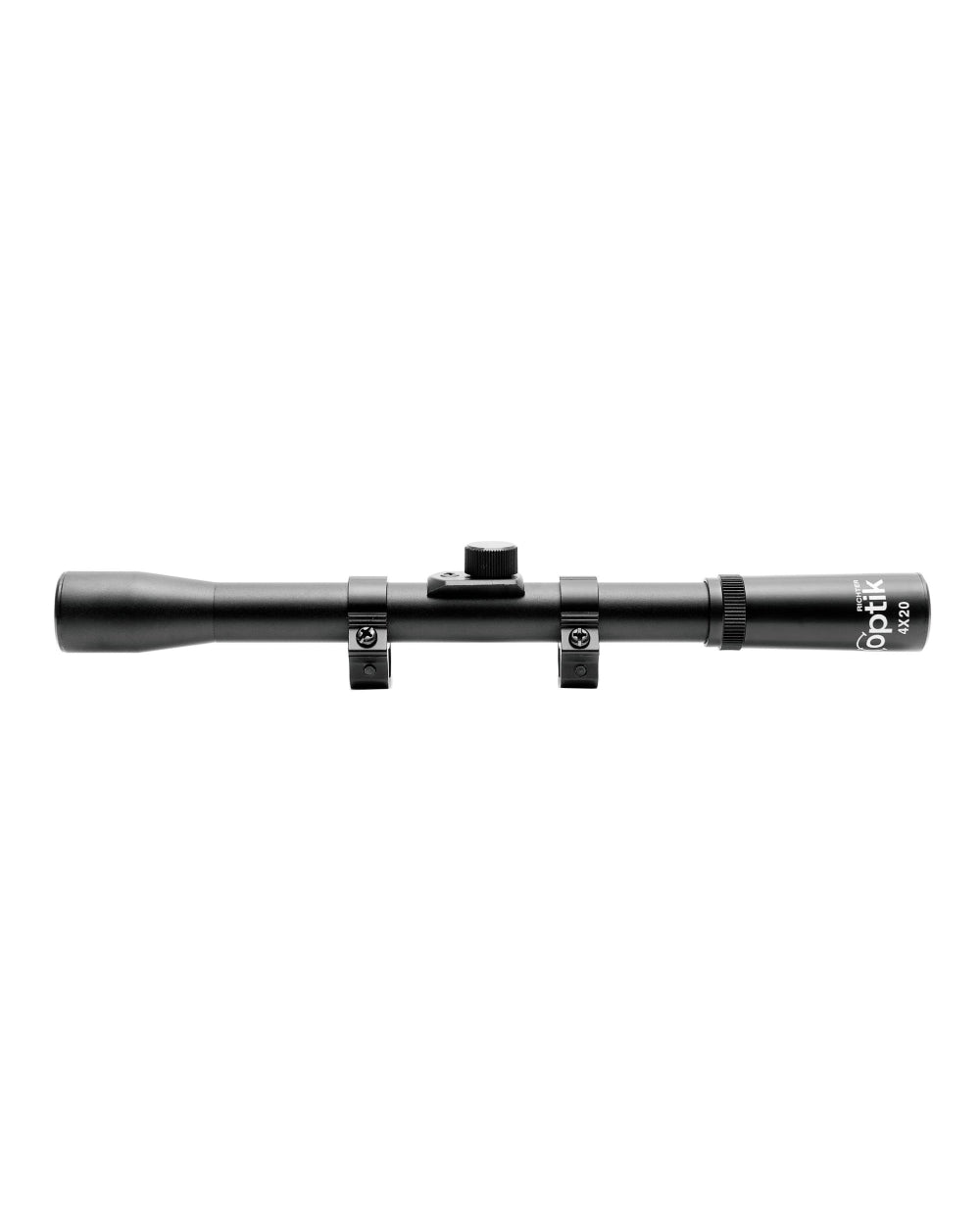 Black Coloured Richter Optik Crystal Range Scope On A White Background