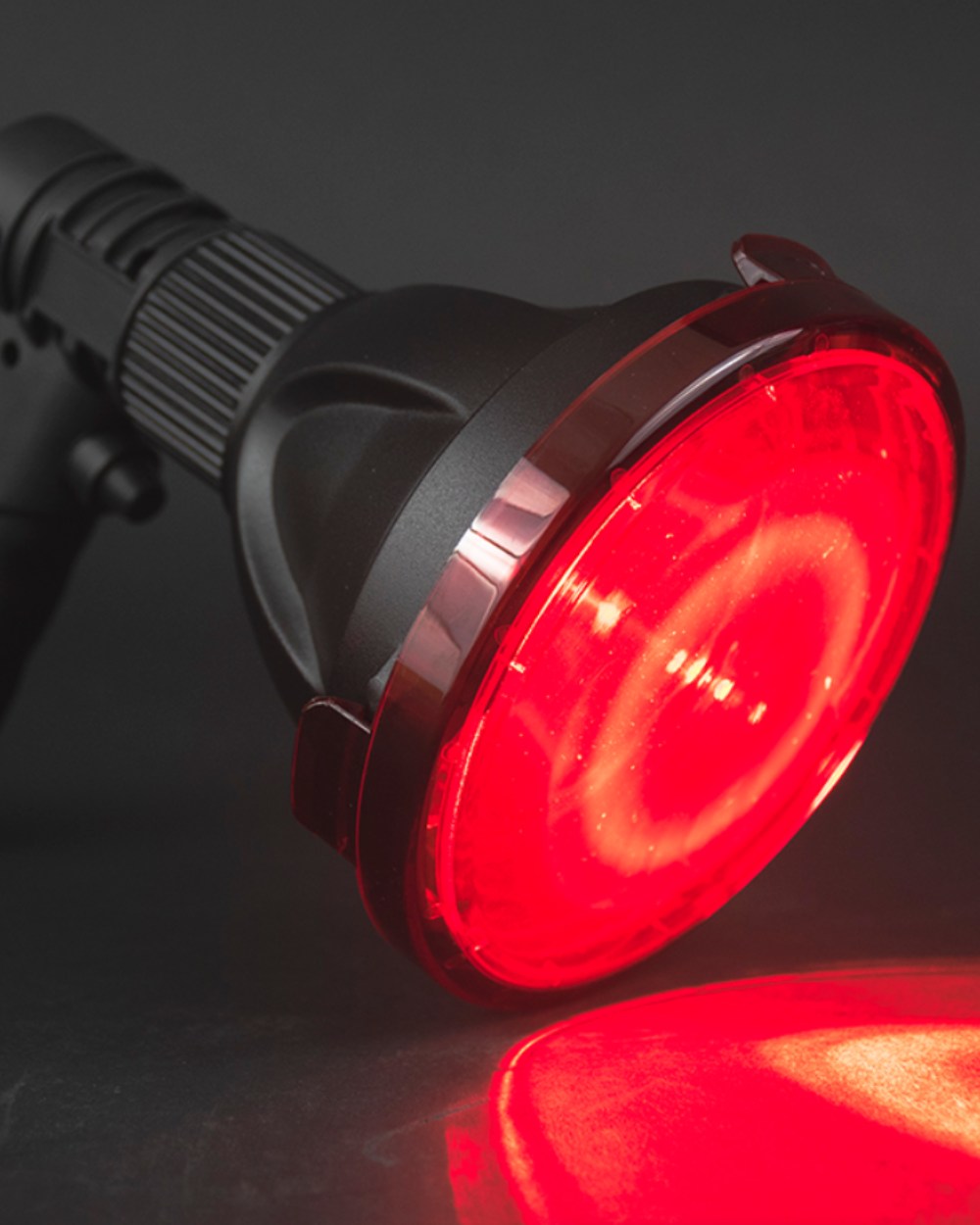 Black Coloured Richter Trigger Lamp On A Black Background 