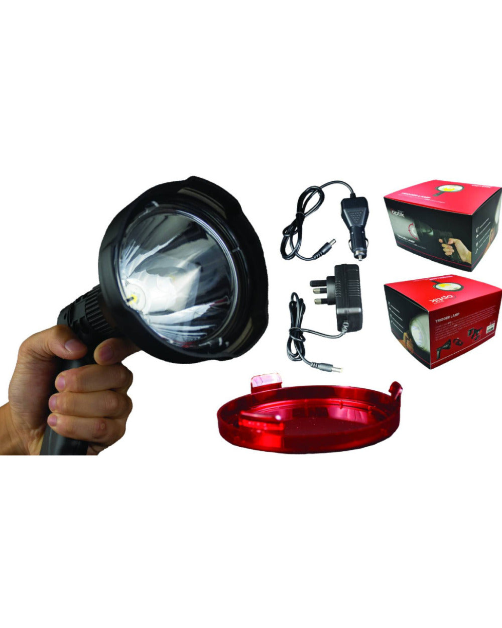 Black Coloured Richter Trigger Lamp On A White Background 