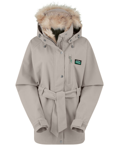 Mushroom Coloured Ridgeline Ladies Monsoon Nordic Jacket on white background 