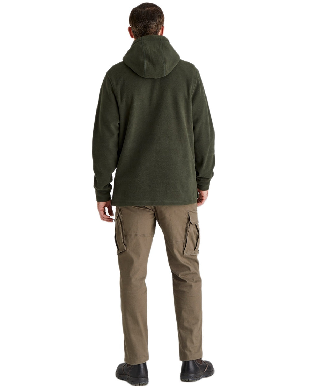 Deep Forest Coloured Ridgeline Ballistic Hooded Fleece on white background 