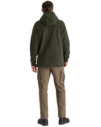 Deep Forest Coloured Ridgeline Ballistic Hooded Fleece on white background 