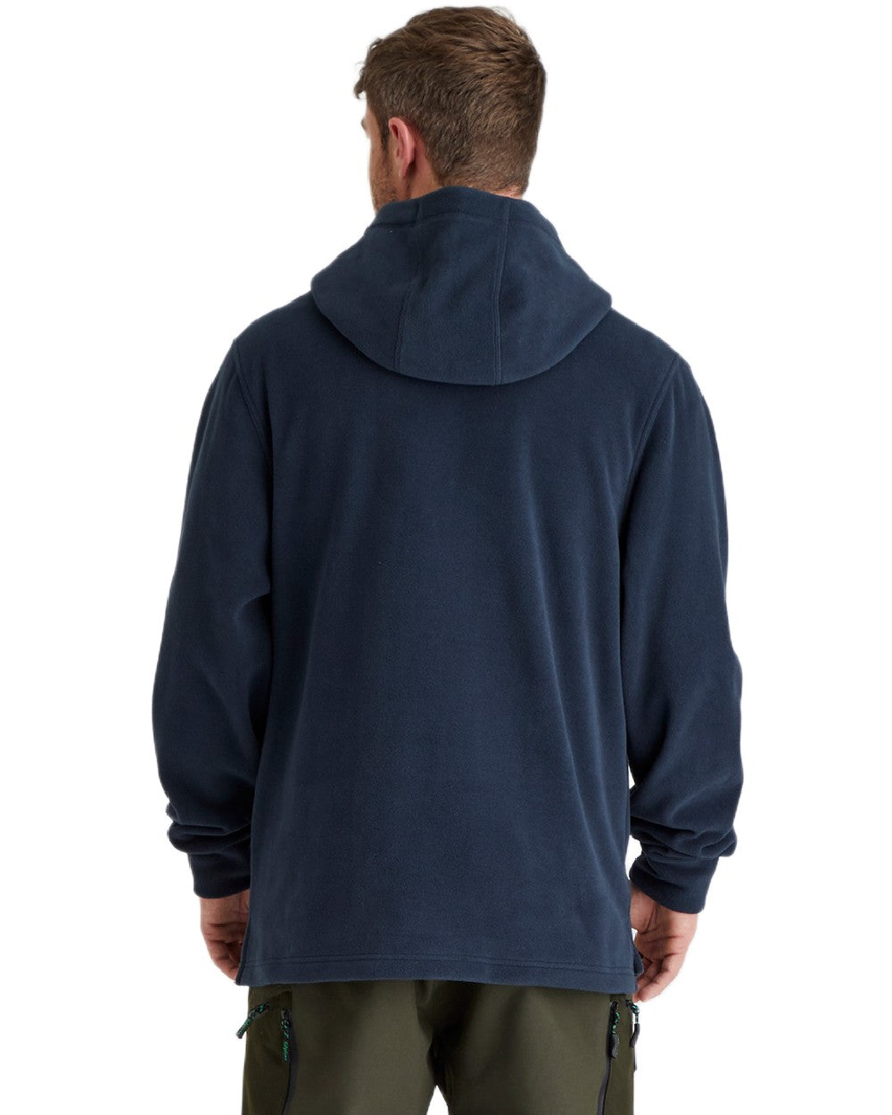Navy Coloured Ridgeline Ballistic Hooded Fleece on white background 
