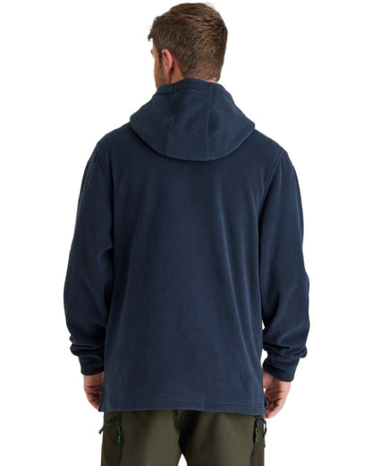 Navy Coloured Ridgeline Ballistic Hooded Fleece on white background 