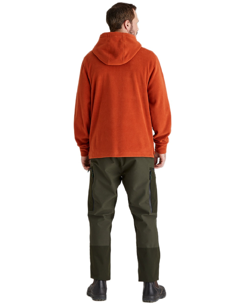 Russet Coloured Ridgeline Ballistic Hooded Fleece on white background 