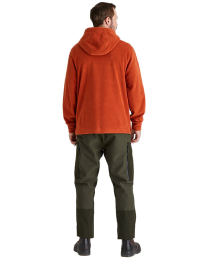 Russet Coloured Ridgeline Ballistic Hooded Fleece on white background 