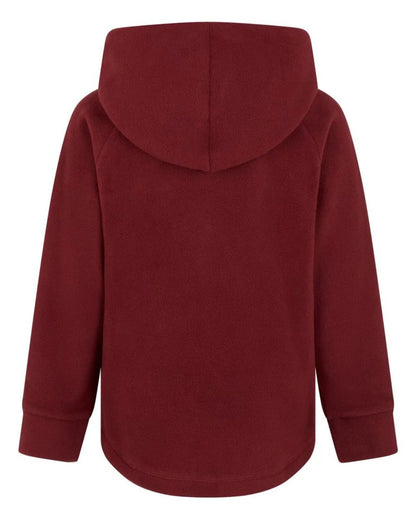 Winter Berry Coloured Ridgeline Childrens Northern Pines Fleece Hoodie On A White Background 