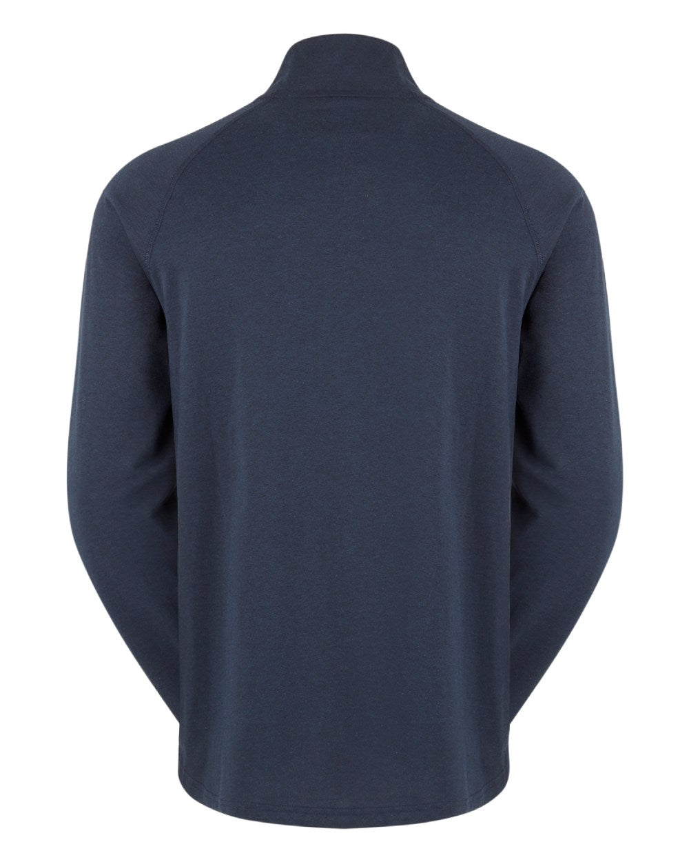 Navy Marl Coloured Ridgeline Mens Baseline Pull on Zip Top On A White Background 