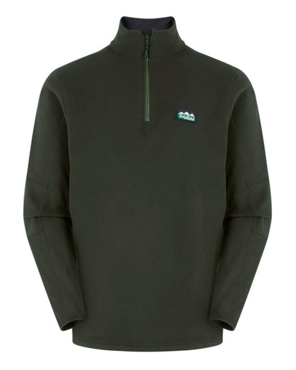 Olive Coloured Ridgeline Mens Narvik Fleece On A White Background 