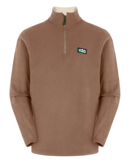 Light Bark Coloured Ridgeline Mens Narvik Fleece On A White Background 