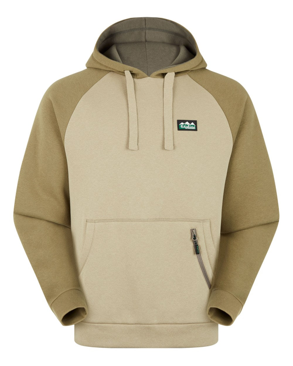 Teak Coloured Ridgeline Mens North Island Hoodie On A White Background 