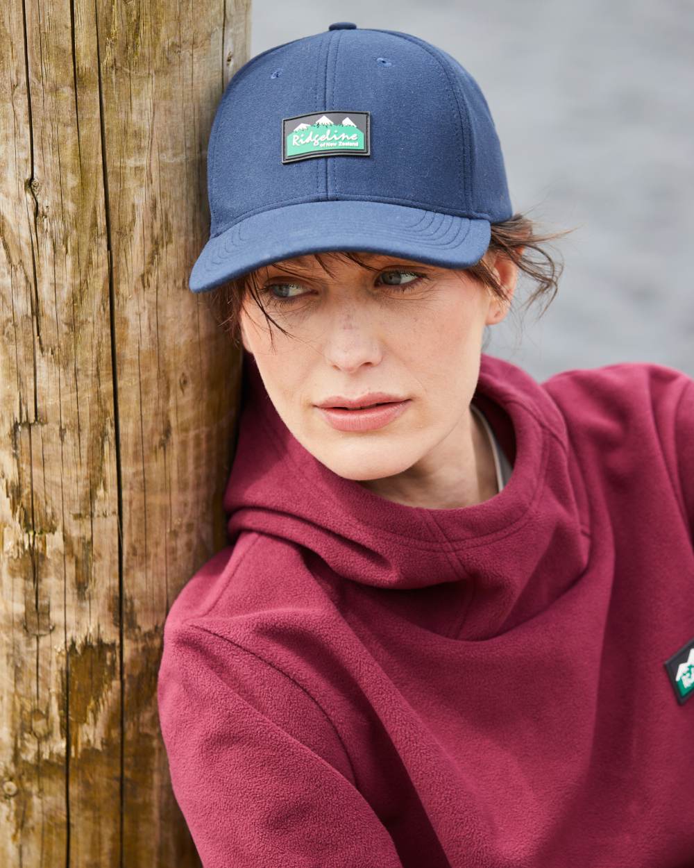 Navy Coloured Ridgeline Monsoon Classic Cap On A Blurry Background 