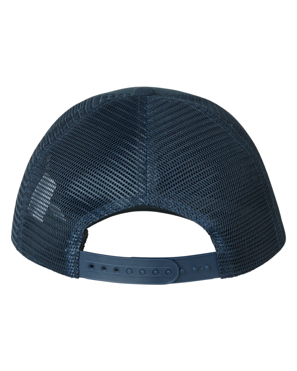 Navy Coloured Ridgeline Monsoon Trucker Cap On A White Background  