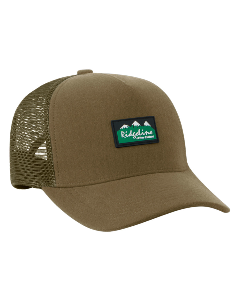 Teak Coloured Ridgeline Monsoon Trucker Cap on white background  