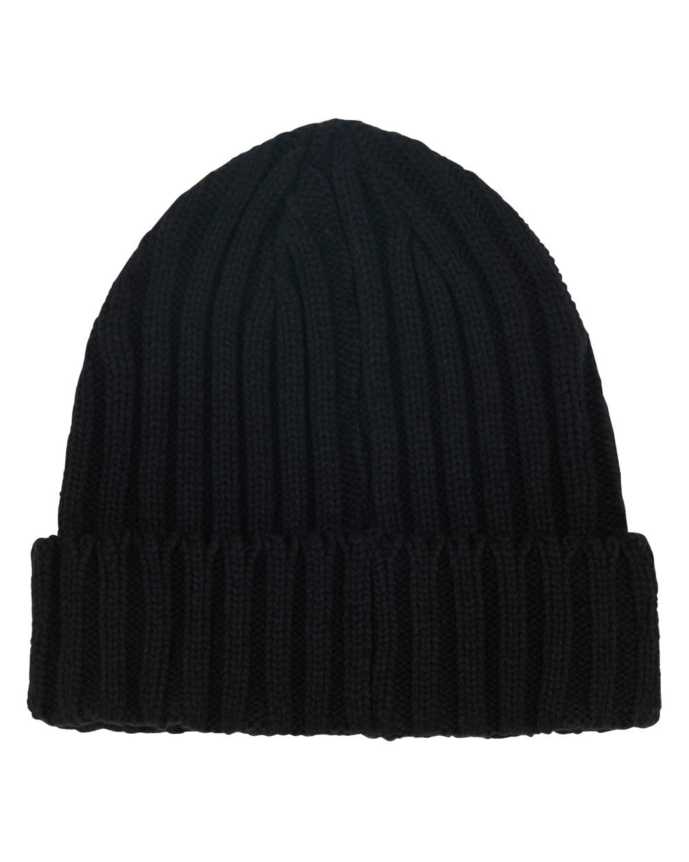 Navy Coloured Ridgeline Original Knitted Beanie On A White Background 