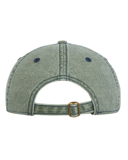 Olive Wash Coloured Ridgeline Original Truckie Cap On A White Background 