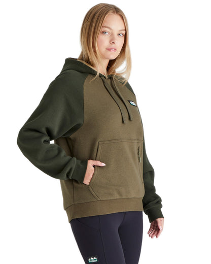 Ivy Green Coloured Ridgeline Womens North Island Hoodie On A White Background 