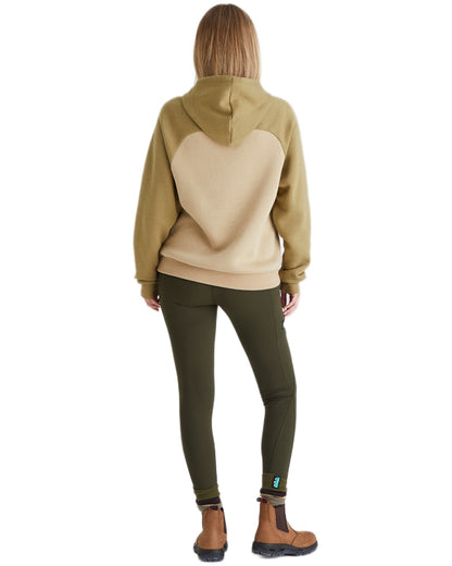 Teak Coloured Ridgeline Womens North Island Hoodie On A White Background 