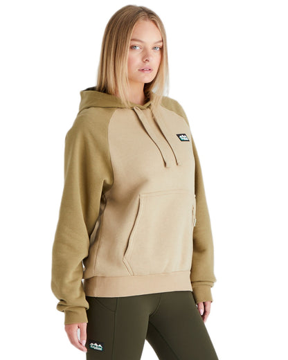 Teak Coloured Ridgeline Womens North Island Hoodie On A White Background 