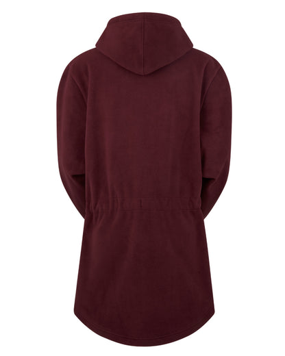 Winter Berry Coloured Ridgeline Womens Salt Marsh Fleece Smock On A White Background 