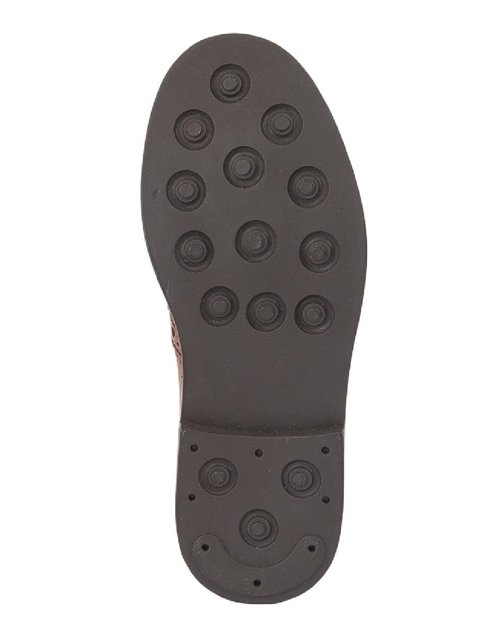 Tan Coloured Roamers Childrens Black Leather Shoes on White Background
