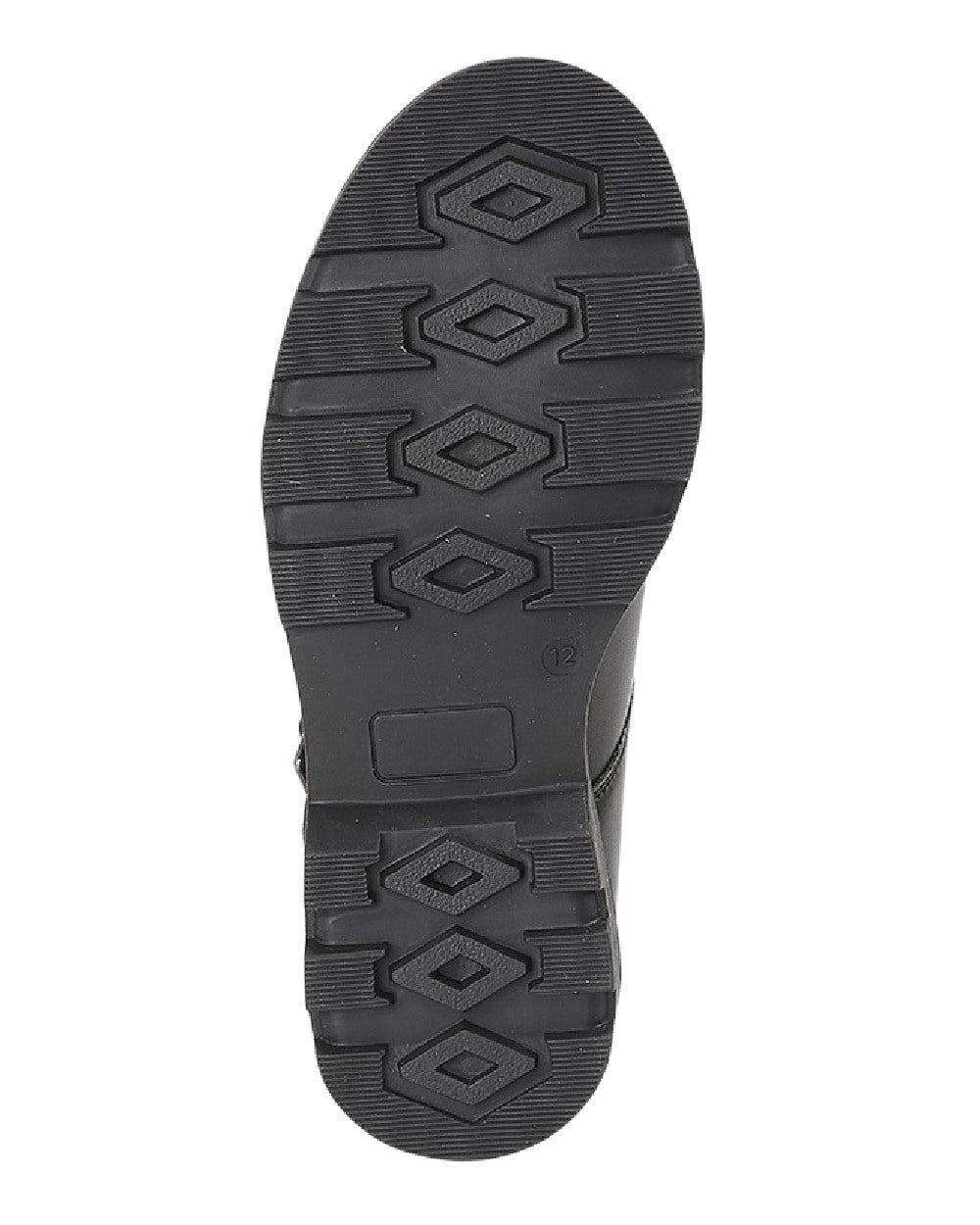 Black Coloured Roamers Childrens T Bar Adjustable Buckle School Shoes on White Background
