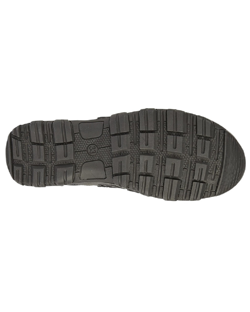 Black Coloured Roamers Childrens Twin Touch Fastening Leather Shoes on White Background
