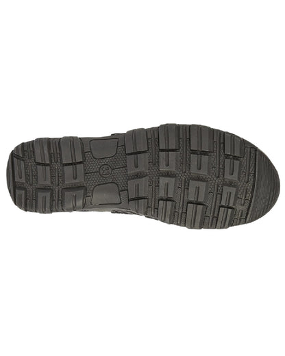 Black Coloured Roamers Childrens Twin Touch Fastening Leather Shoes on White Background
