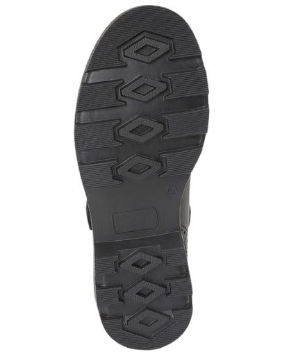 Black Coloured Roamers Children Touch Fastening Bar School Shoes on White Background

