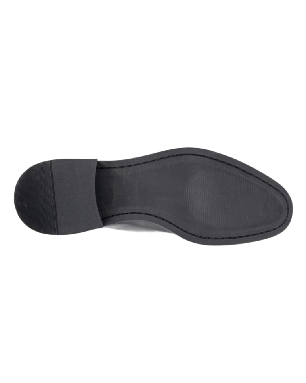 Black Coloured Roamers Mens 3 Eyelet Gibson Shoes on Black Background
