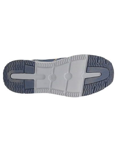 Navy Coloured Roamers Mens 3 Eyelet Leisure Shoes on White Background
