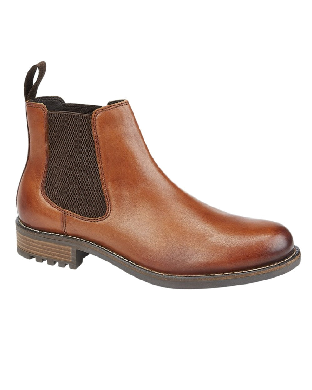Elgin Tan Coloured Roamers Mens Elgin Tan Leather Twin Gusset Boots on White Background
