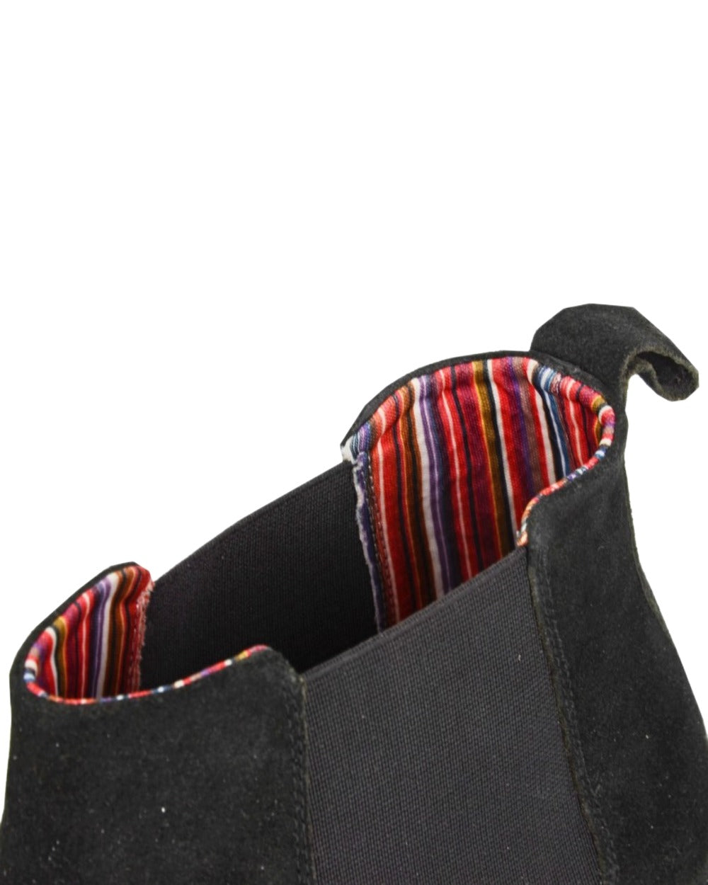 Black Coloured Roamers Mens Suede Gusset Boots on White Background
