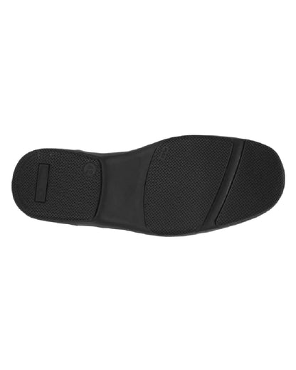 Black Coloured Roamers Mens Touch Fastening Wide Fit Comfort Casual Shoes on White Background
