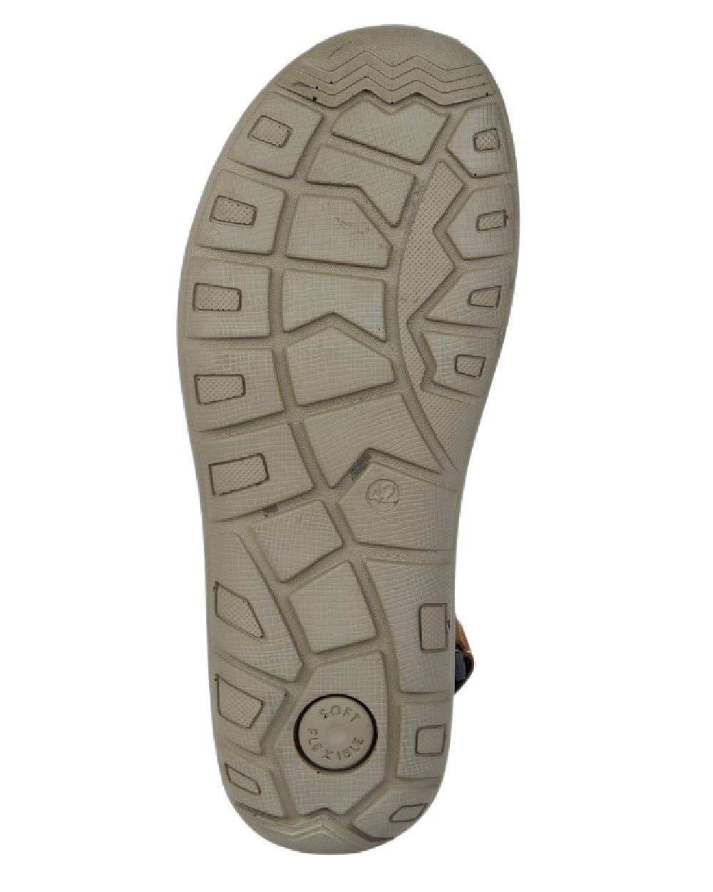Brown Coloured Roamers Mens Triple Touch Fastening Sports Sandal on White Background
