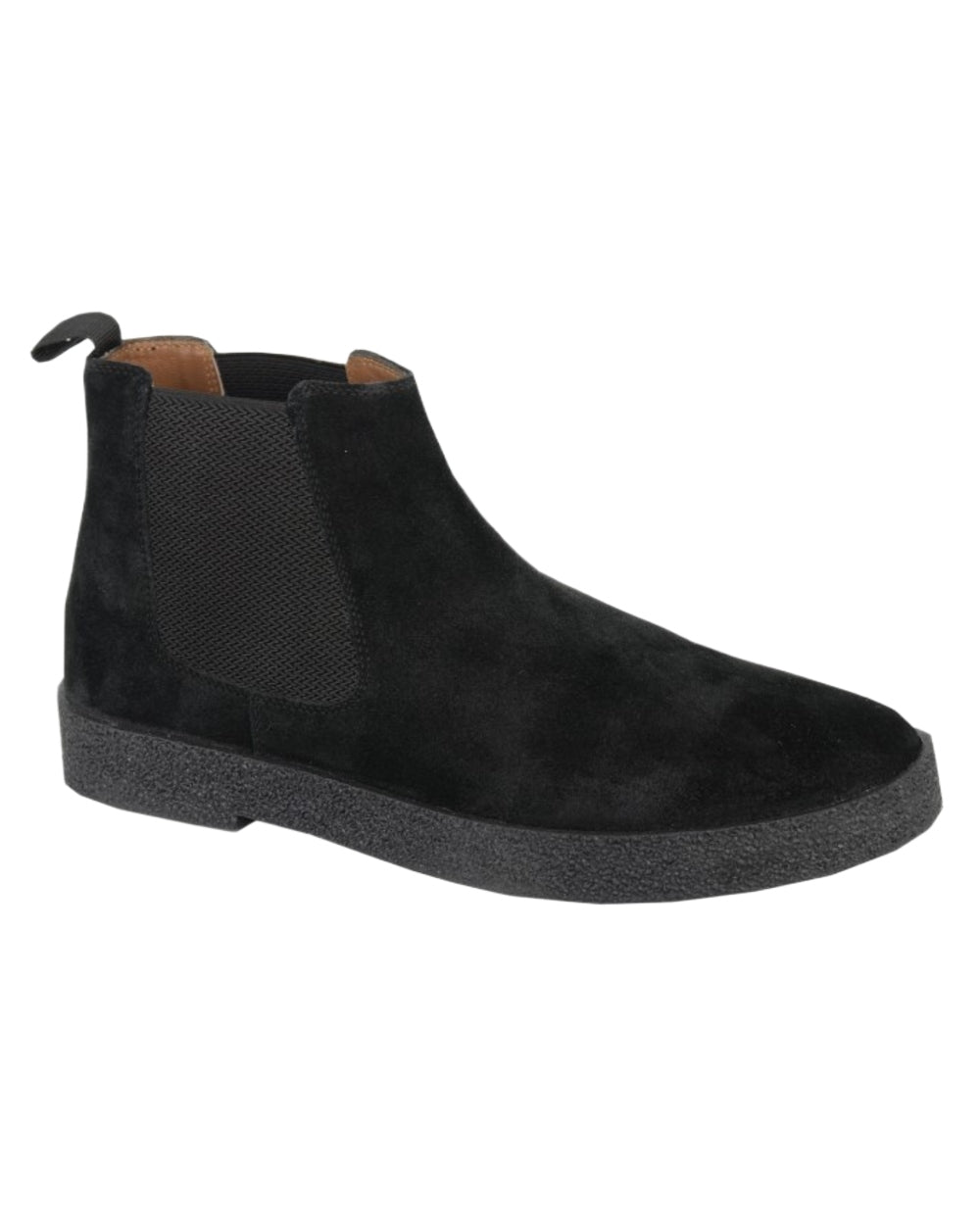 Black Coloured Roamers Mens Twin Gusset Boots on White Background
