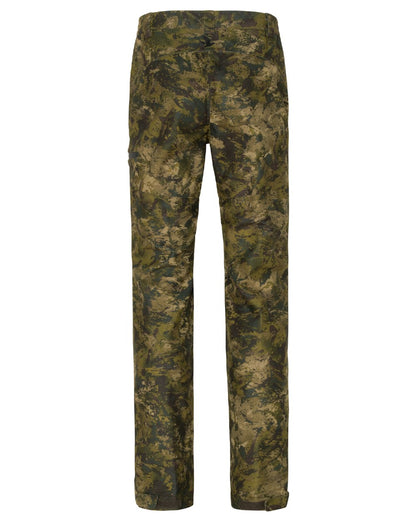 InVis Green Coloured Seeland Avail Camo Trousers On A White Background